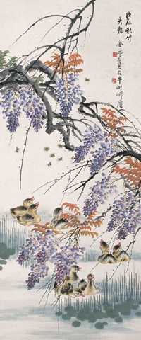 金梦石 花卉 立轴